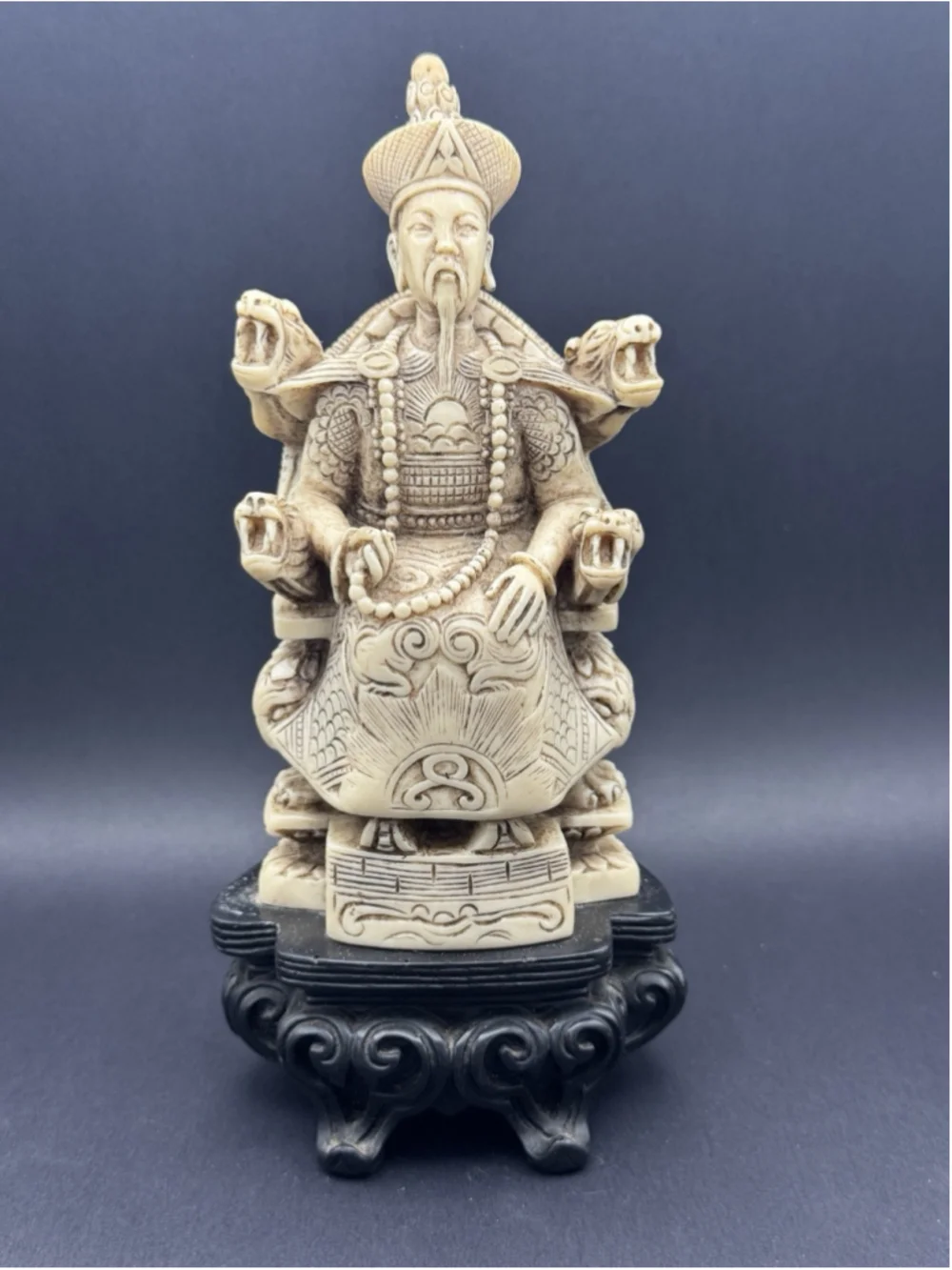 Vintage Faux Ivory Chinese Emperor Statue - Replacement Piece